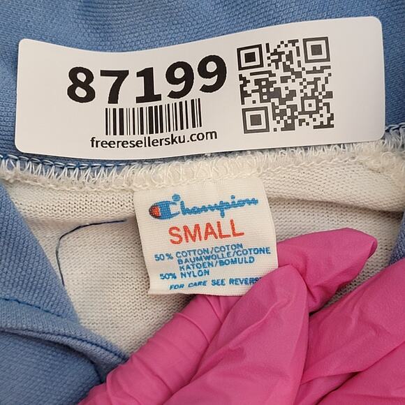 Vintage 80s Champion Collared Shirt Small 17x26 White - Picture 8 of 16